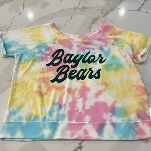 Baylor tie dye sweatshirt top